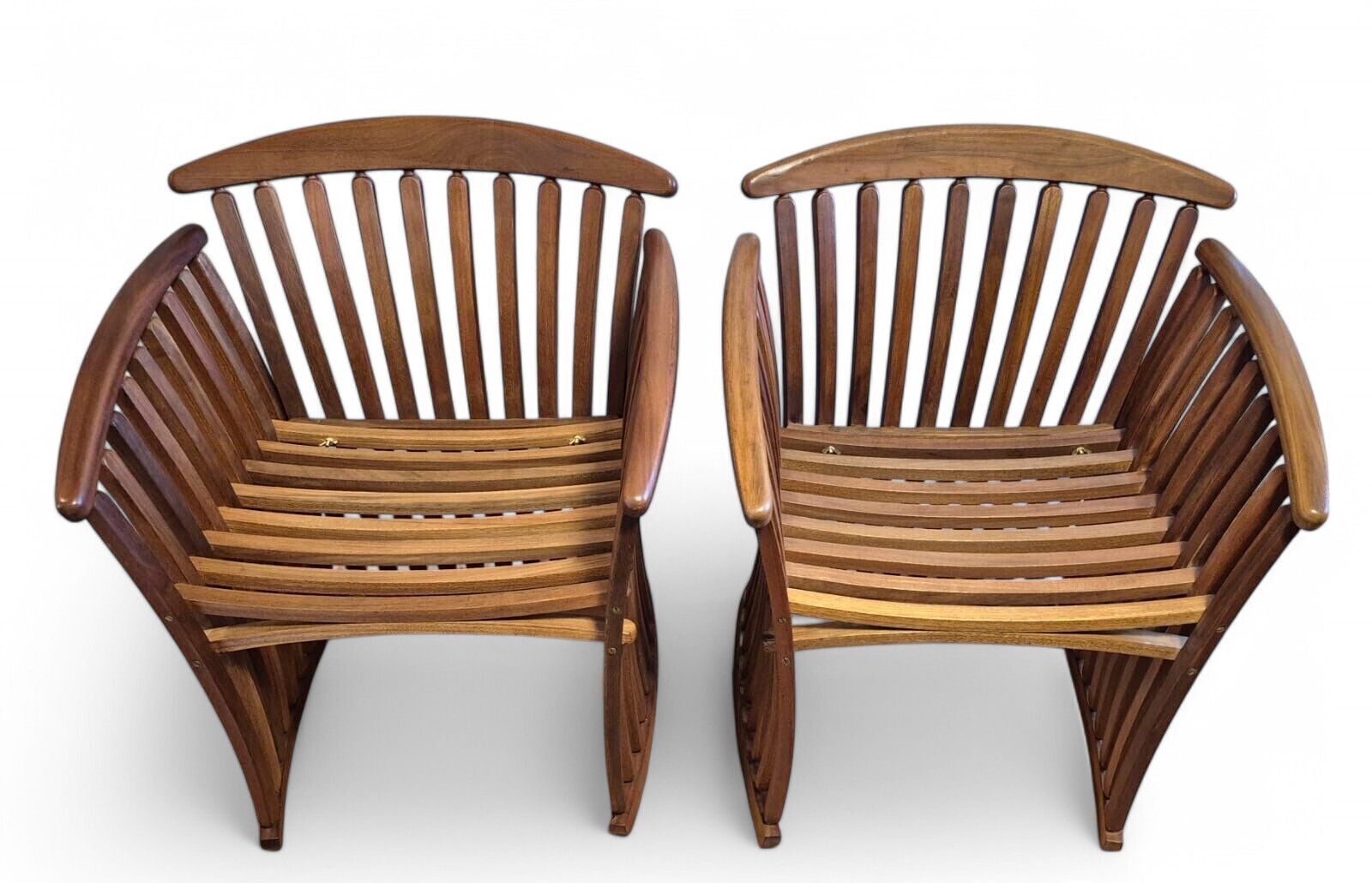 Pair Of Canadian Bentwood Steamer Armchairs By Designer Thomas Lamb photo Furniture