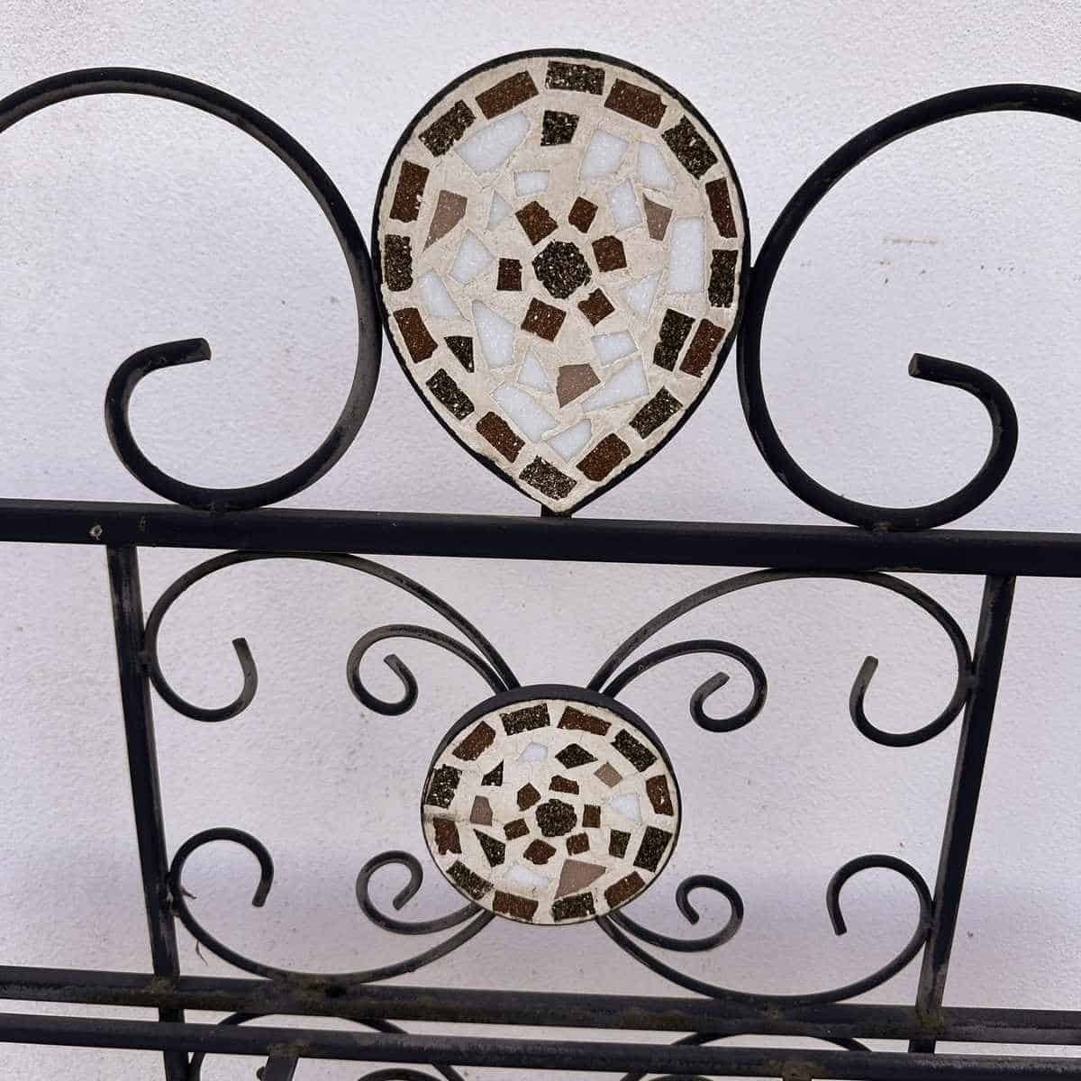 Iron Shelf With Mosaic Patterns, An Artistic Piece To Embellish Your Spaces. photo for sale