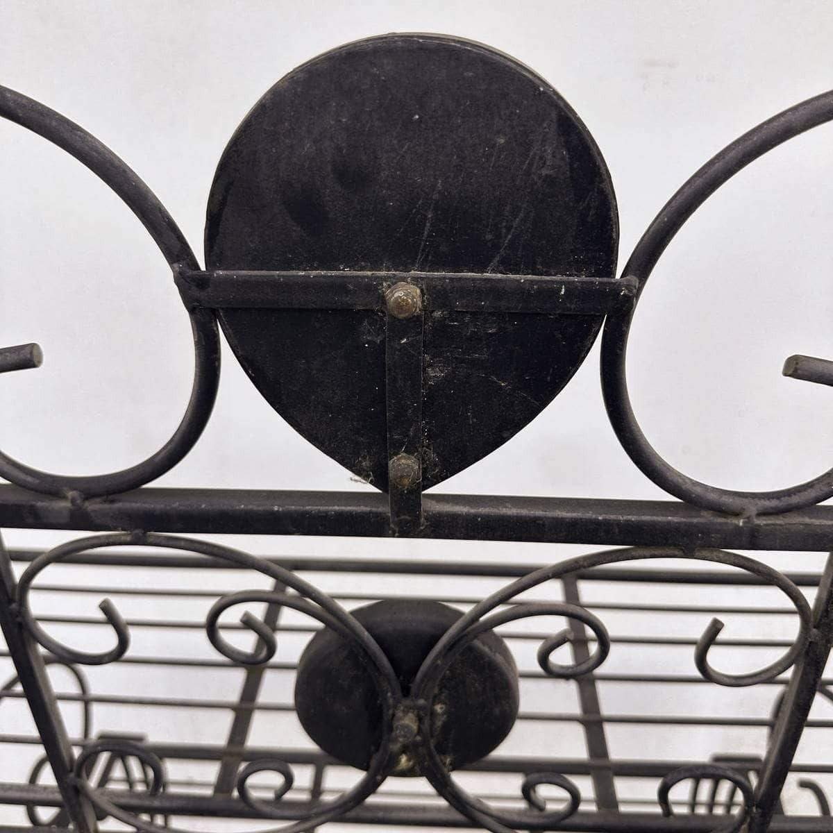 Iron Shelf With Mosaic Patterns, An Artistic Piece To Embellish Your Spaces. photo vintage