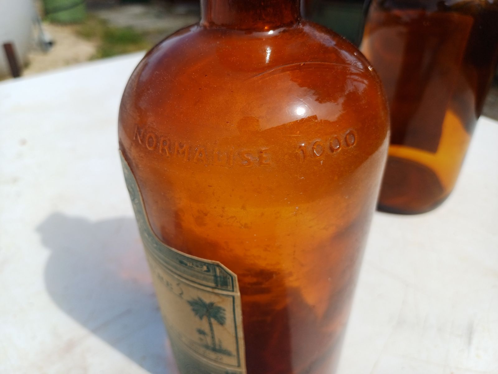 photo furniture 2 Brown Glass Pharmacy Bottles Toilet Vinegar And Pharmacy Bonnaure