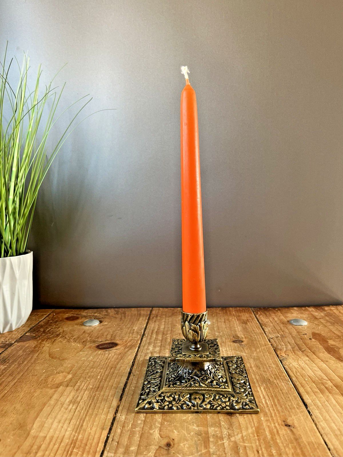Quality Antique Brass Acanthus Candlestick Candle Holder William Tonks & Sons photo Home Decor