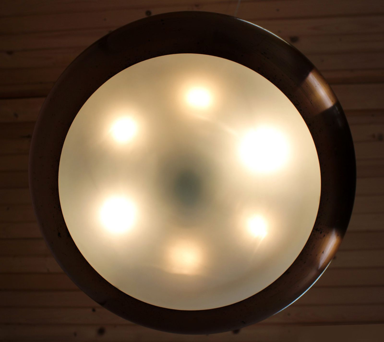 Bauhaus Ufo Pendant Lamp By Josef Hurka For Napako, 1930s photo Lighting