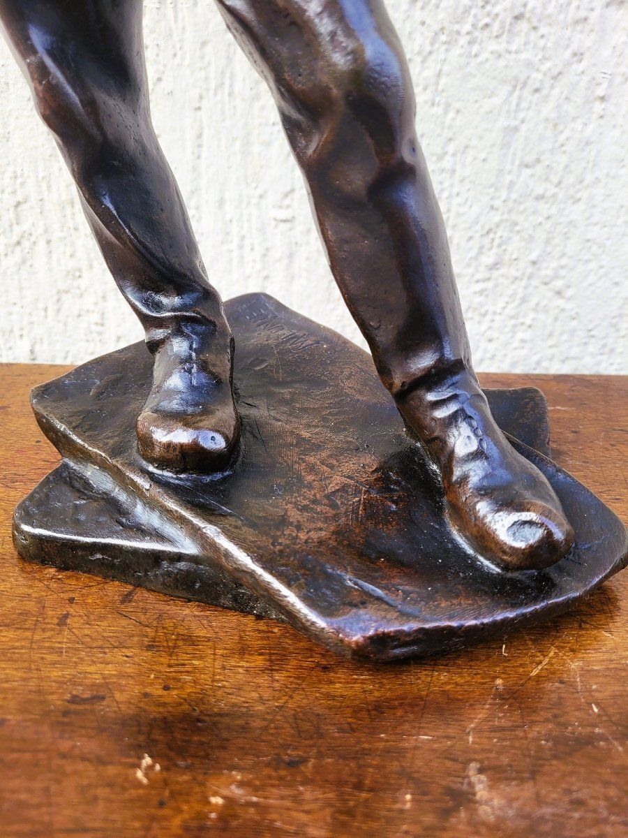 C Meunier, The Stevedore Of The Port Of Antwerp, Signed Bronze, 19th Century photo furniture