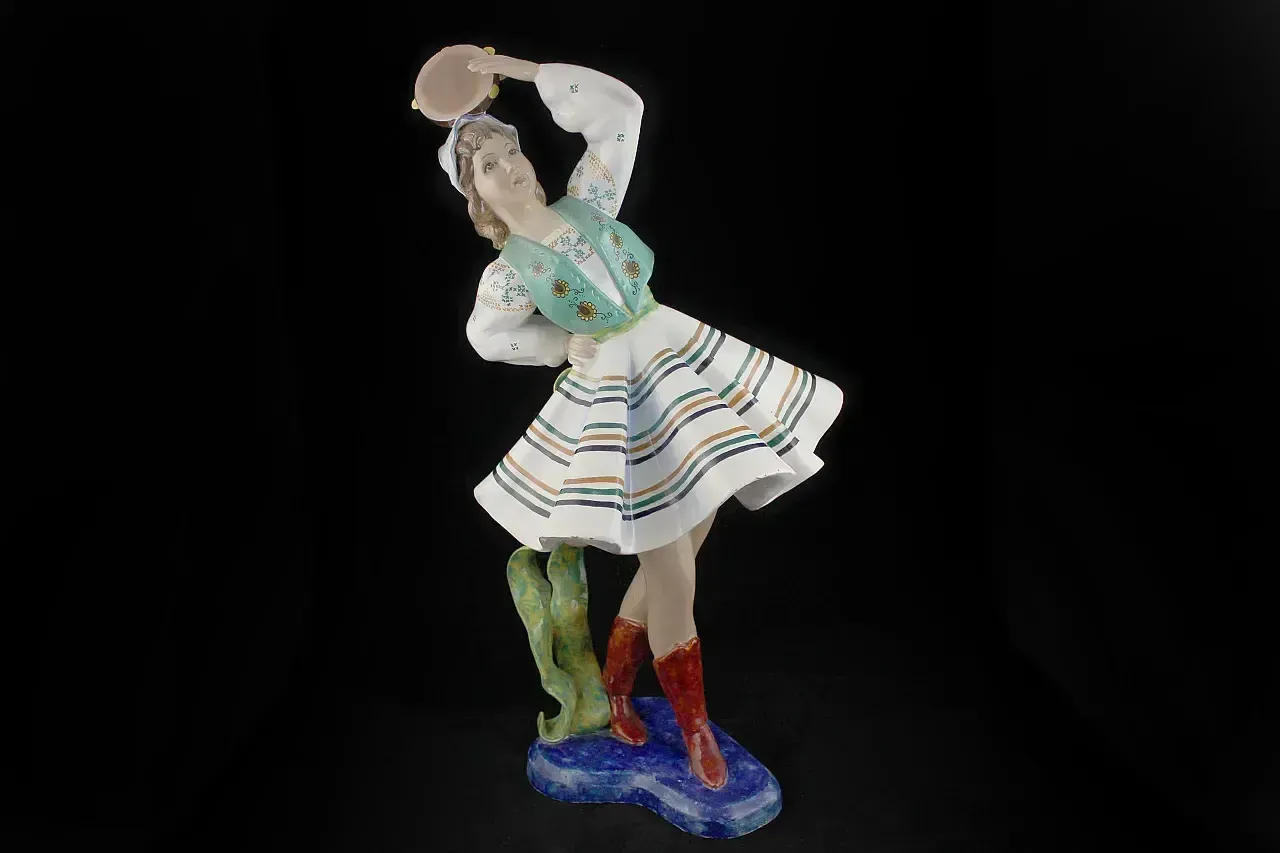 Ceramic Figure Of A Dancing Girl From Le Bertetti, 1940s photo furniture