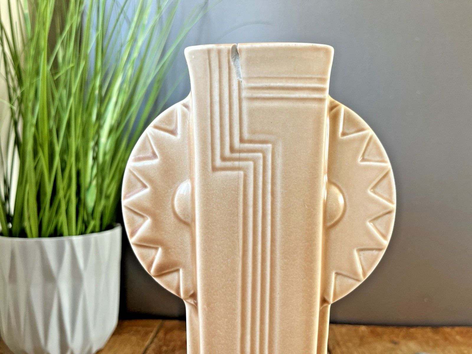 Home Decor Stunning Rare Pair Of Art Deco Burgess & Leigh Burleigh Ware Totem Mantel Vases photo