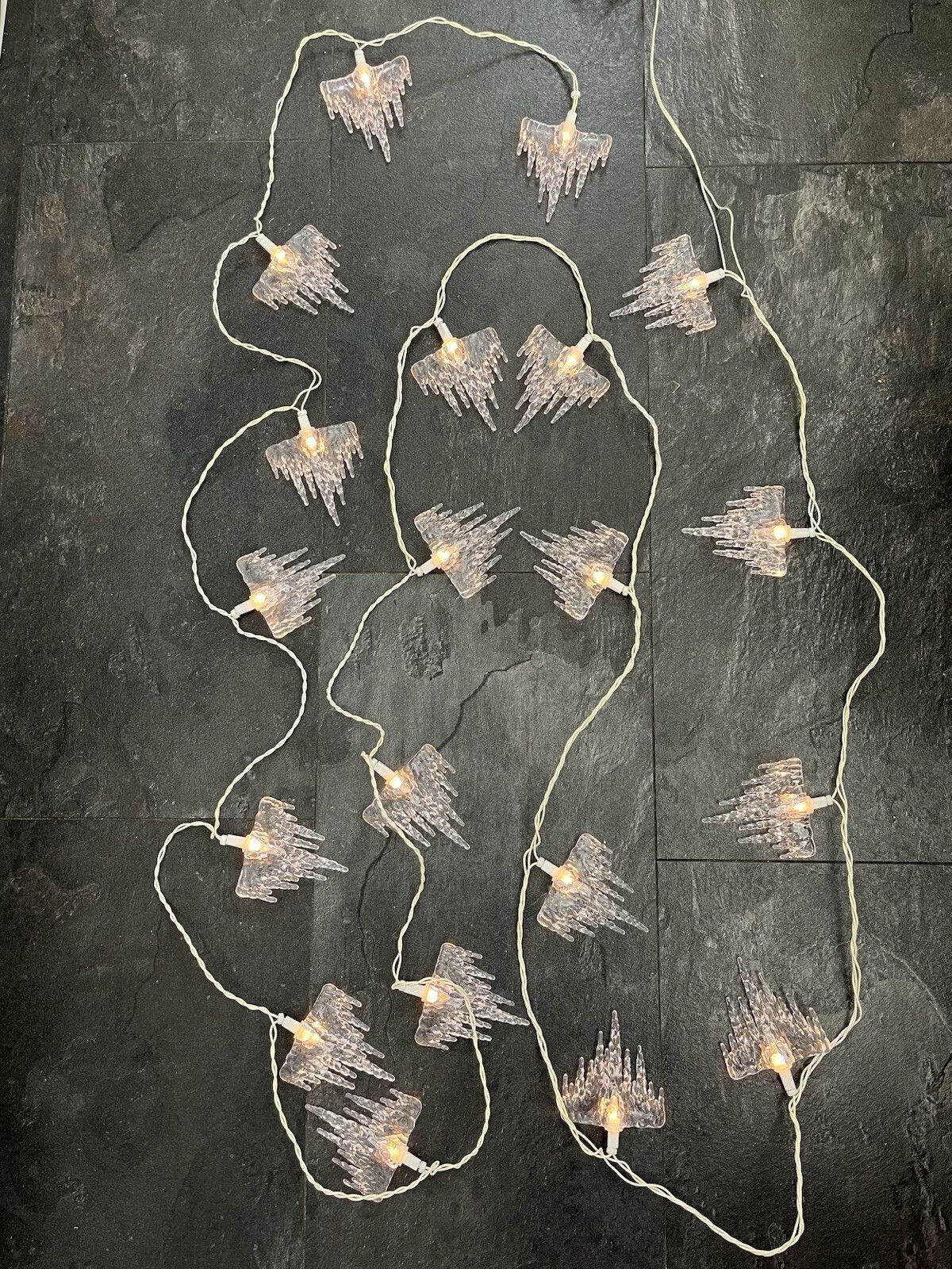 20 Vintage Hanging Melting Icicle Christmas Tree Fairy Lights Xmas Decorations photo vinterior