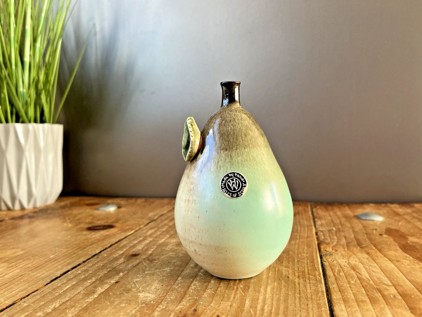 Vintage Humfrey Wakefield Scilly Studio Pottery Pear Artificial Faux Fruit Model photo 55.0