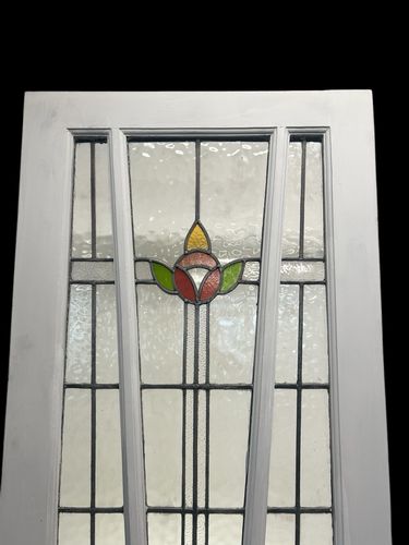 Art Deco Stained Glass Door Antique  Reclaimed Period Internal Vestibule Refurb photo for sale
