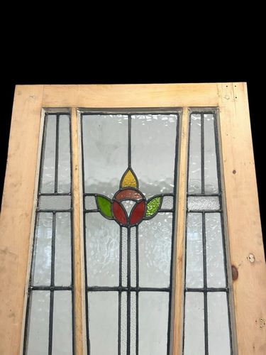 photo for sale Art Deco Stained Glass Door Antique  Reclaimed Period Internal Vestibule Refurb