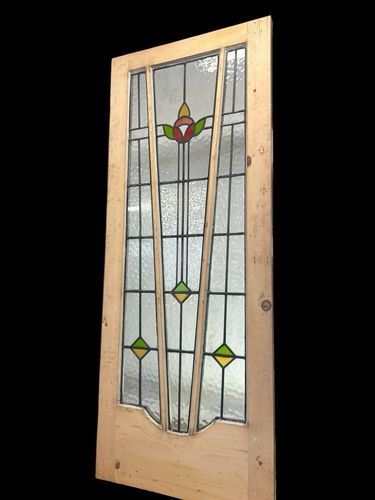photo buy Art Deco Stained Glass Door Antique  Reclaimed Period Internal Vestibule Refurb