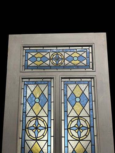 photo furniture Victorian Stained Glass Front Door Antique Period Reclaimed Wooden Refurbished