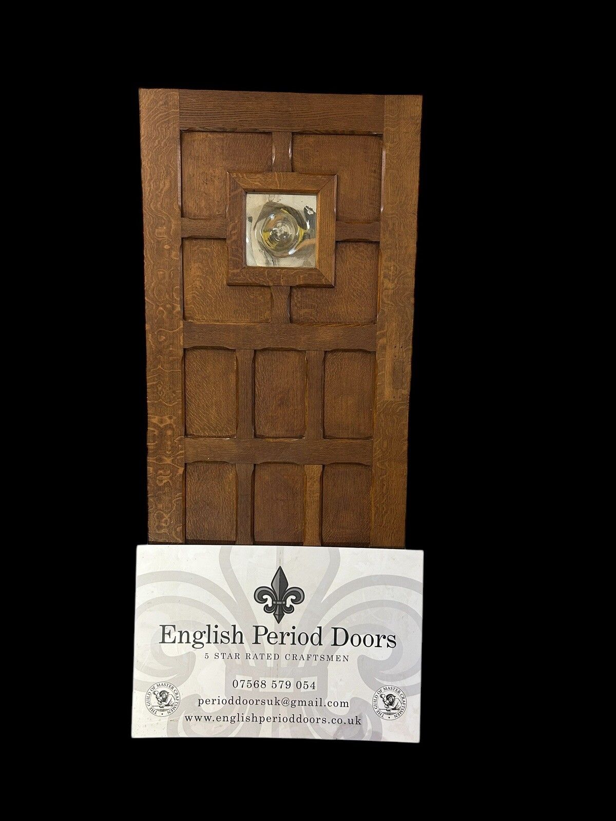 Solid Oak Front Door Antique Period Reclaimed Old Hardwood Glass Refurbished photo furniture