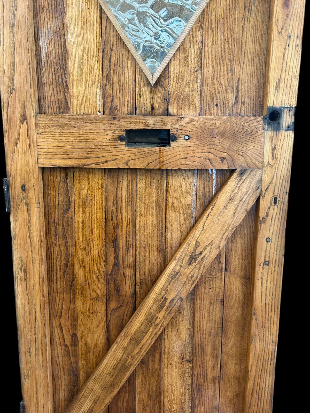 photo buy Solid Oak Front Door Antique Period Reclaimed Cottage Wooden Cast Iron Refurb