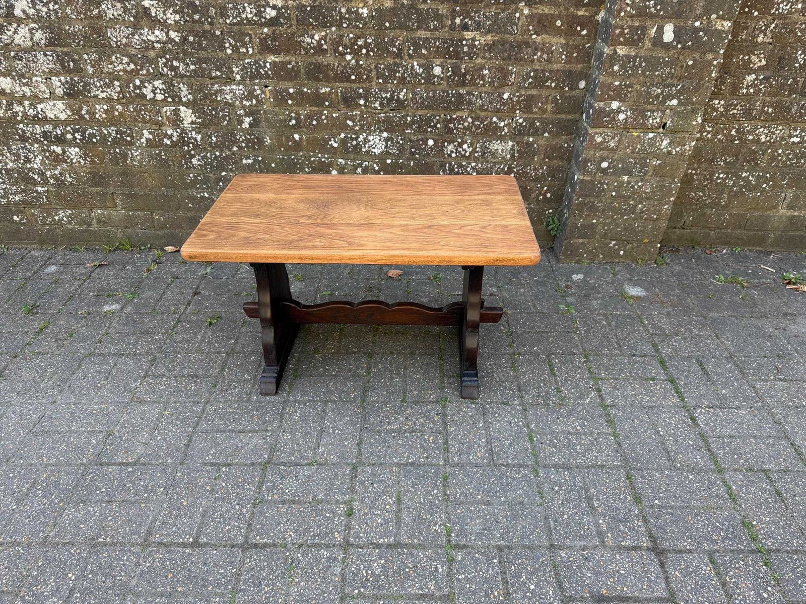 Solid Oak Vintage Coffee Table, Webber Furniture, Croydon, Mid Century. Side Table, Vintage Table   Excellent Condition