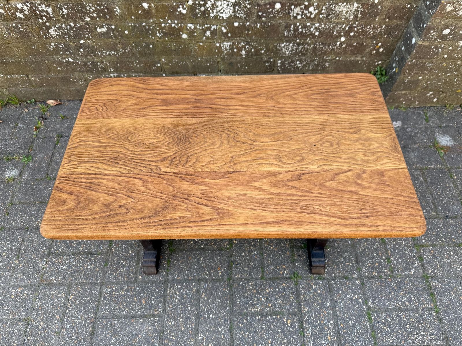 Solid Oak Vintage Coffee Table, Webber Furniture, Croydon, Mid Century. Side Table, Vintage Table   Excellent Condition photo furniture