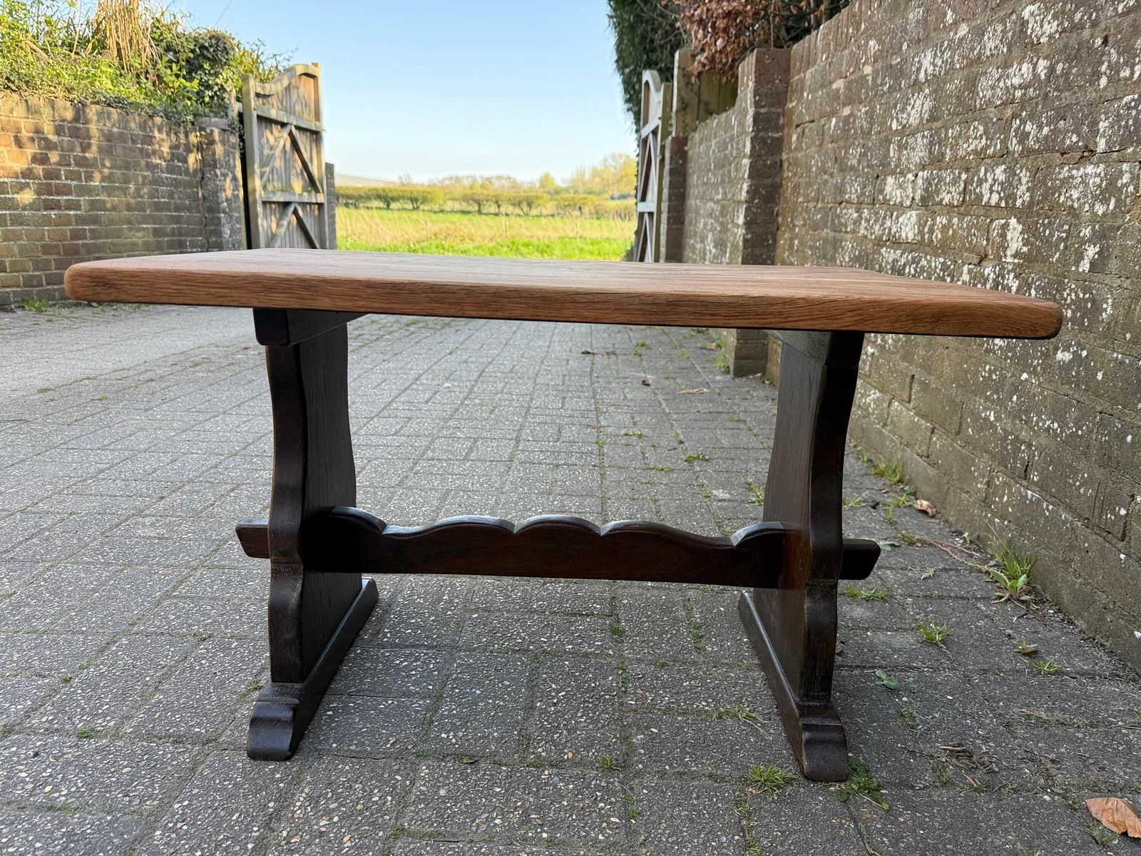 Solid Oak Vintage Coffee Table, Webber Furniture, Croydon, Mid Century. Side Table, Vintage Table   Excellent Condition photo buy