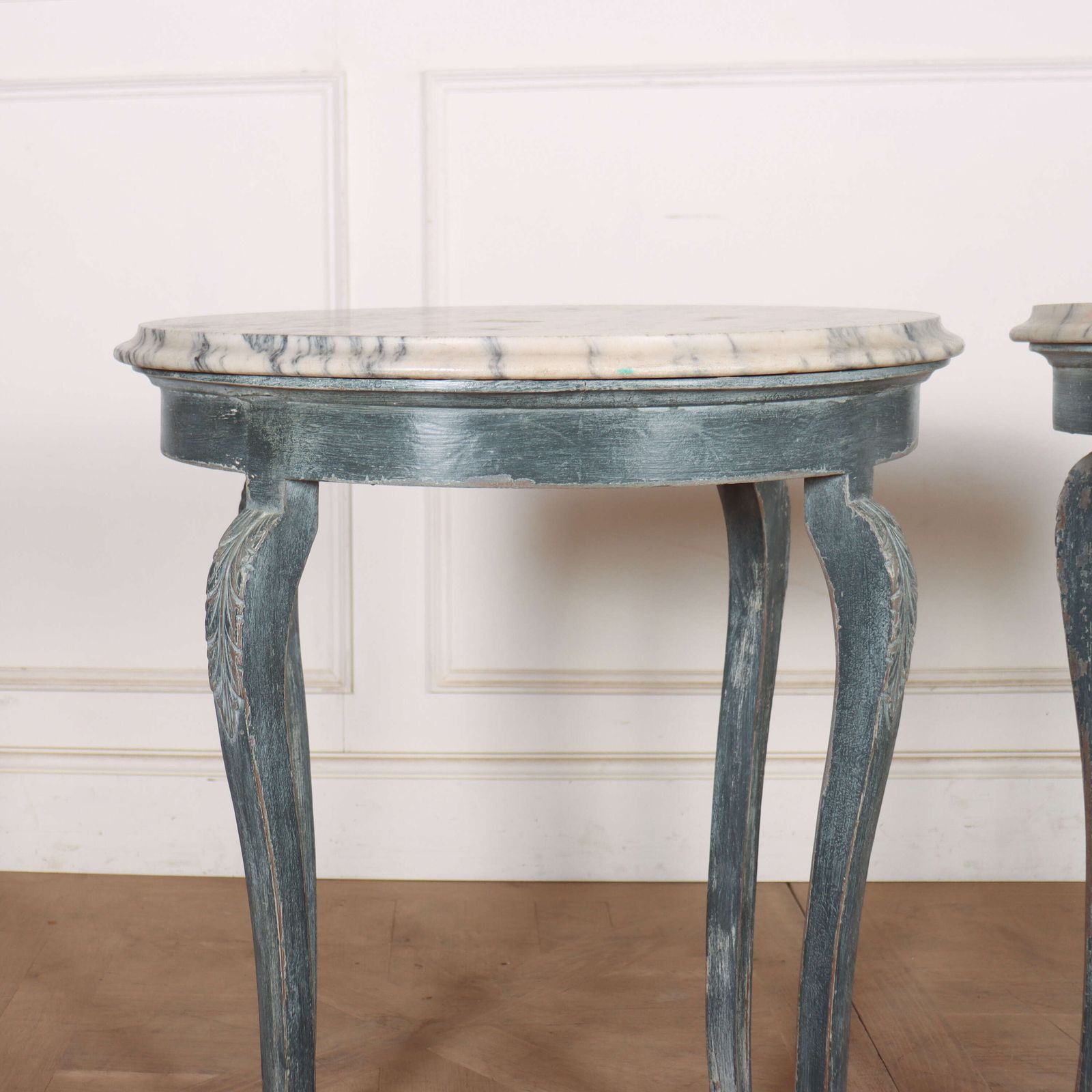 Pair Of French Marble Topped Lamp Tables photo 1740.0