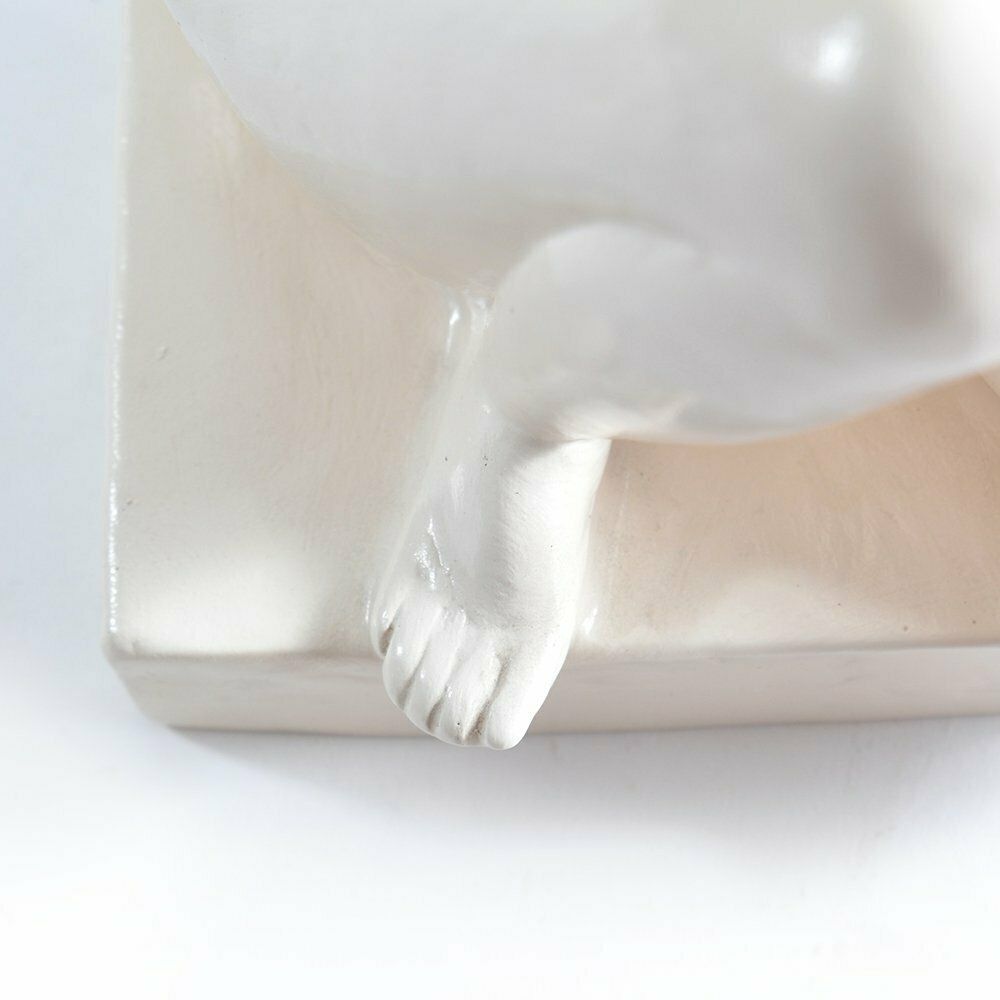1960s Sculpture "An Ashamed Girl" In Plaster, Jihokera Czechoslovakia photo for sale