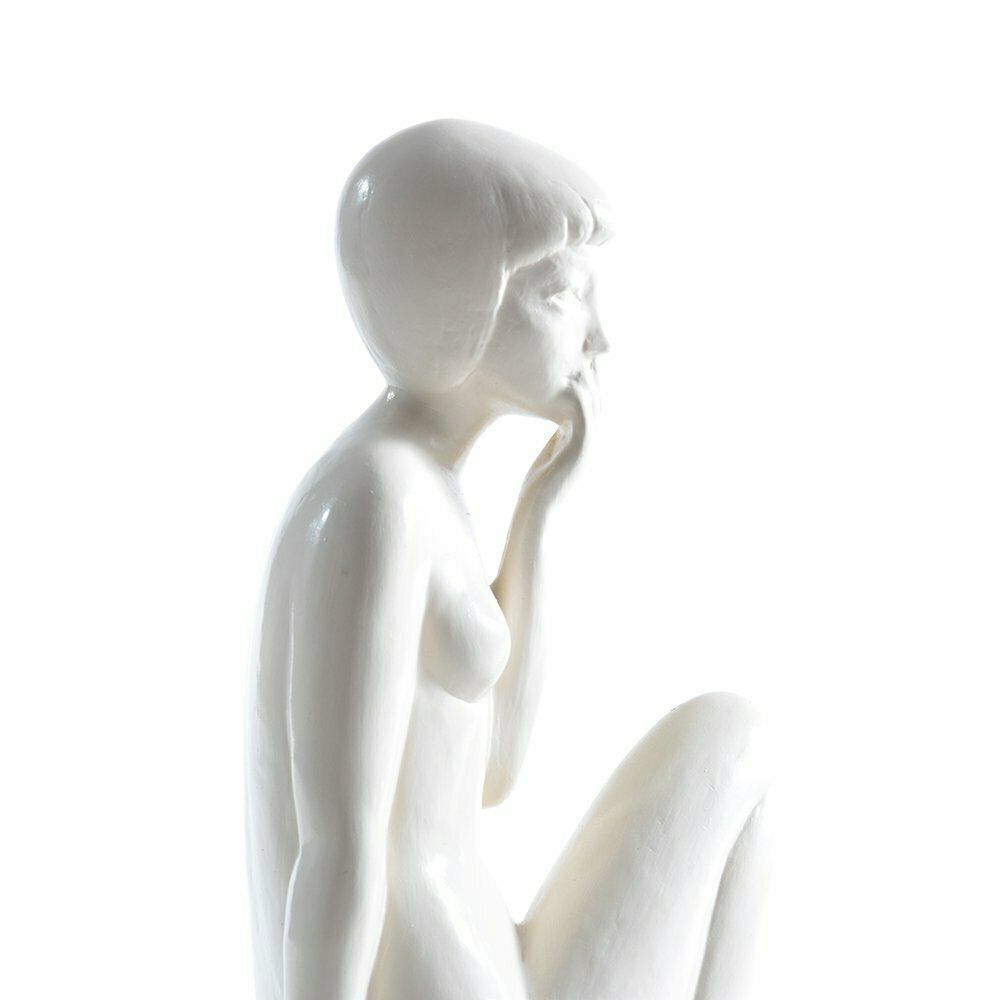 1960s Sculpture "An Ashamed Girl" In Plaster, Jihokera Czechoslovakia photo Art