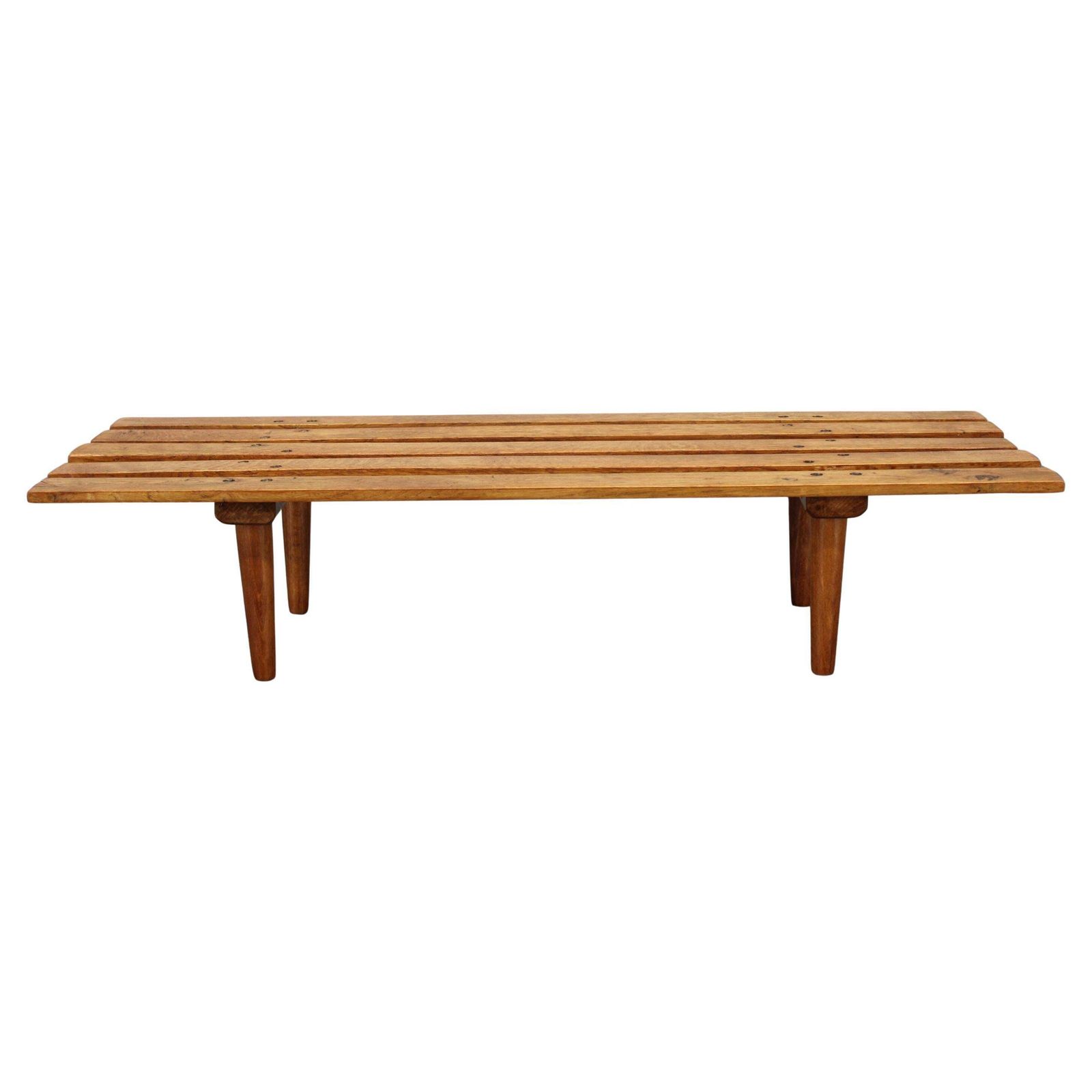 1970s Wooden Flower Pot Bench, Czechoslovakia