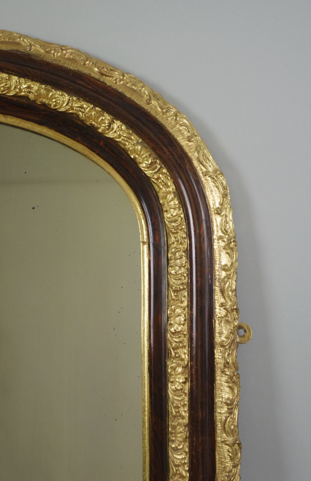 Victorian Simulated Wood And Parcel Gilt Arch Top Overmantle Mirror photo Home Decor