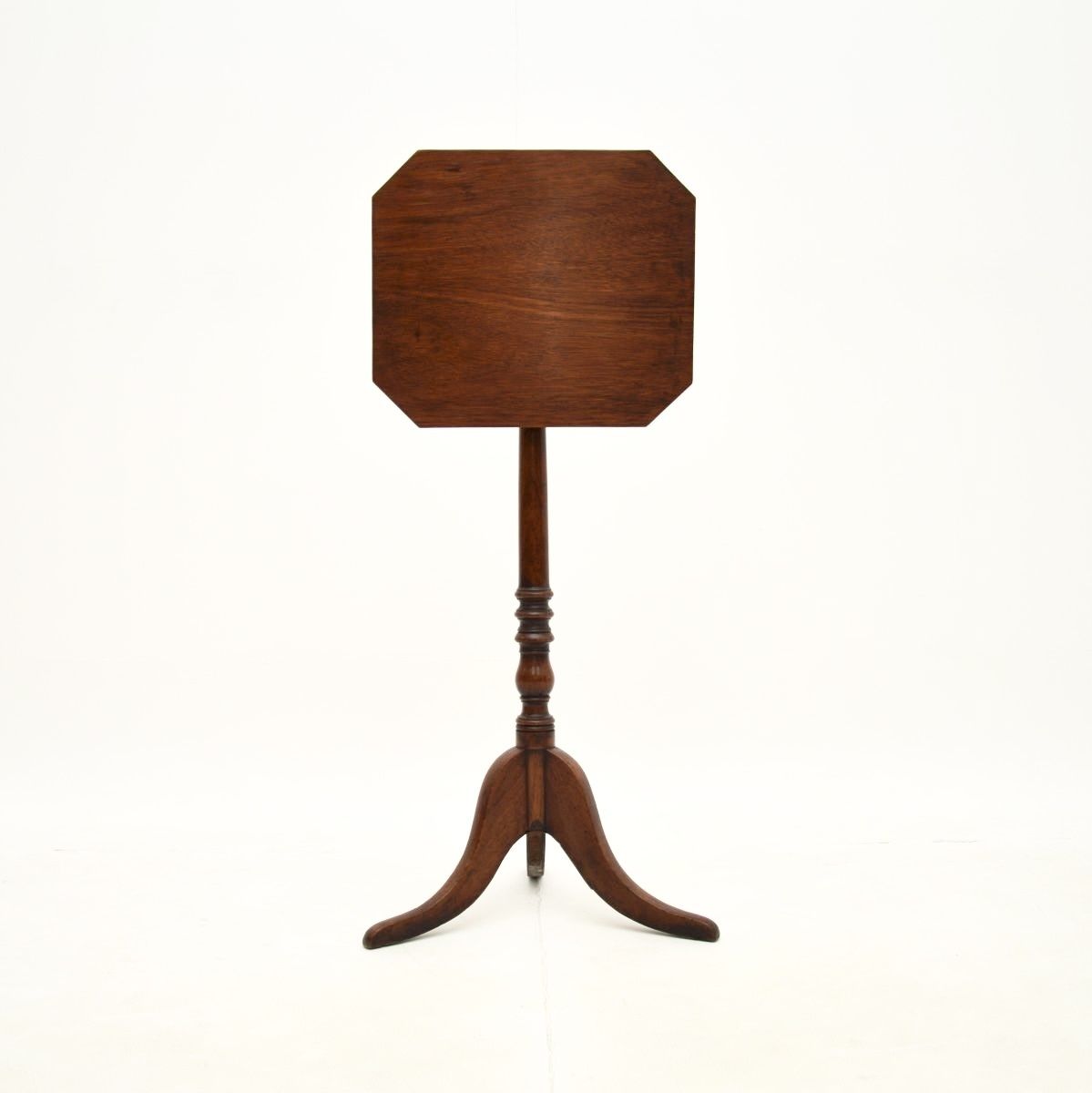 Antique Georgian Mahogany Tilt Top Side Table photo Furniture
