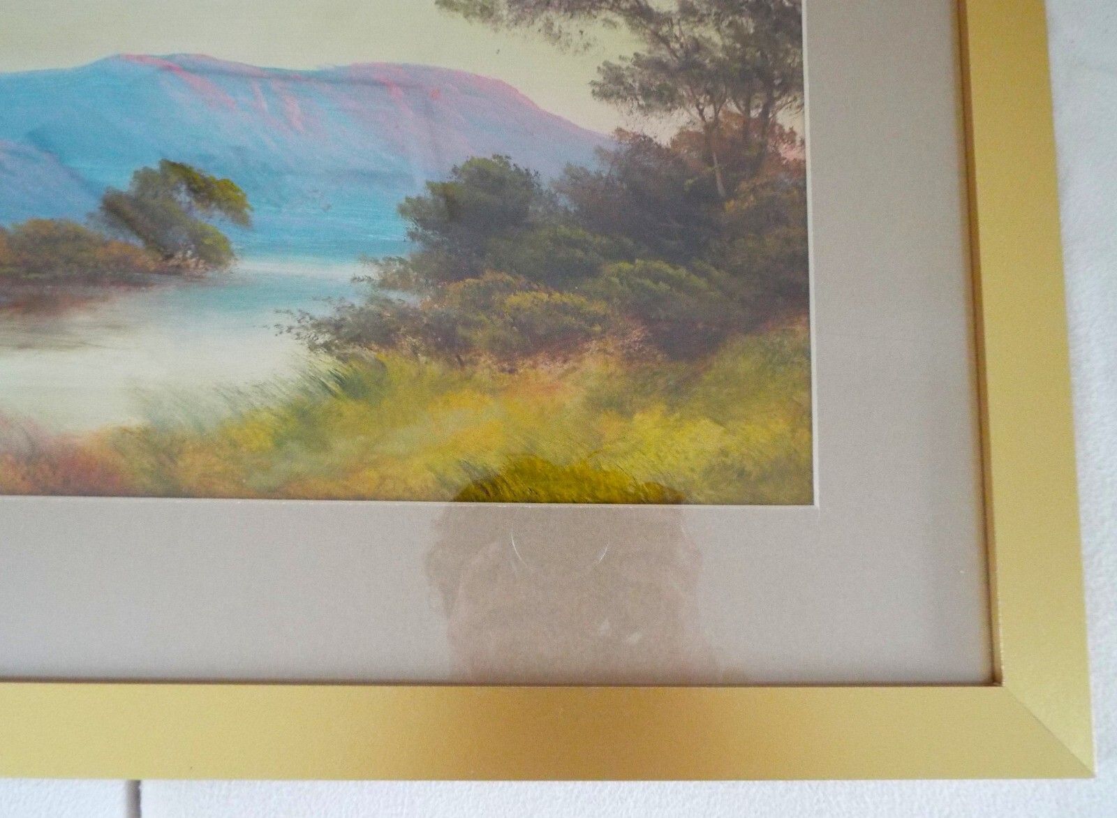 Antique Victorian Scotland Mountain River Landscape Original Oil Painting Framed photo 190.0
