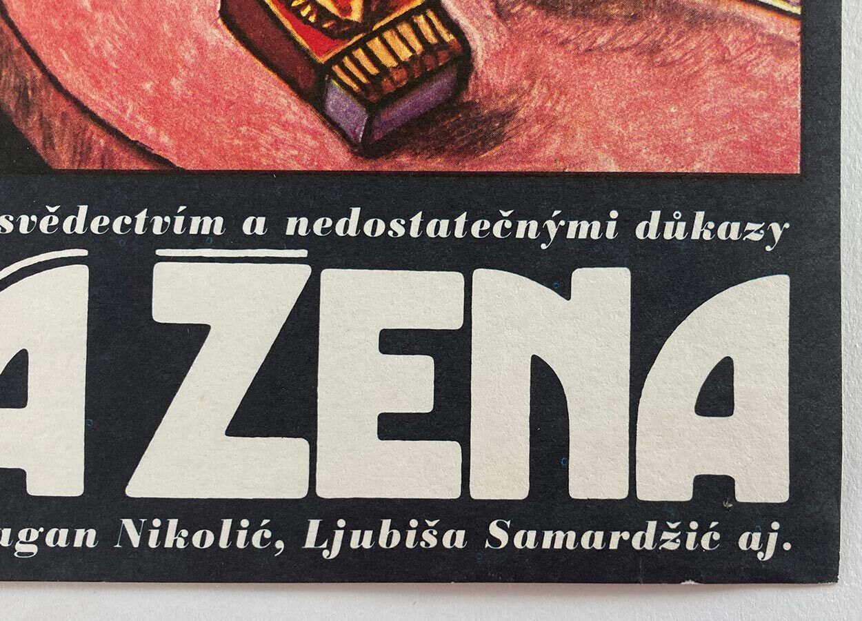 Original Movie Poster, The Other Woman, Vratislav Hlavatý, 1981 photo vintage