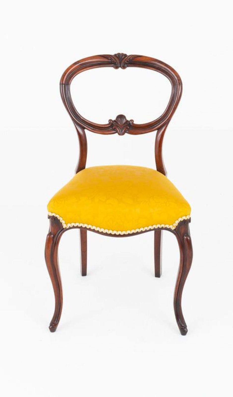 Six Victorian Balloon Back Dining Chairs photo furniture