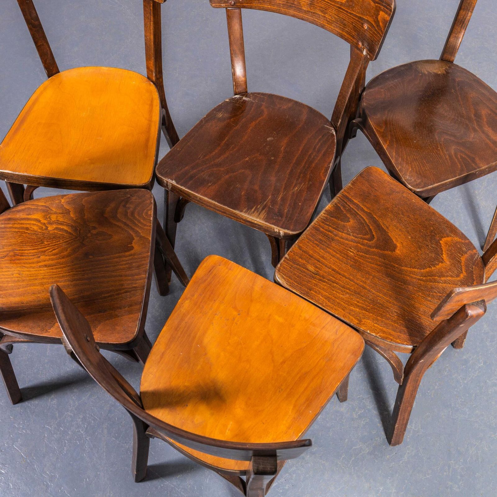1950’s Dark Shaker Baumann Bentwood Dining Chairs – Set Of Six photo furniture