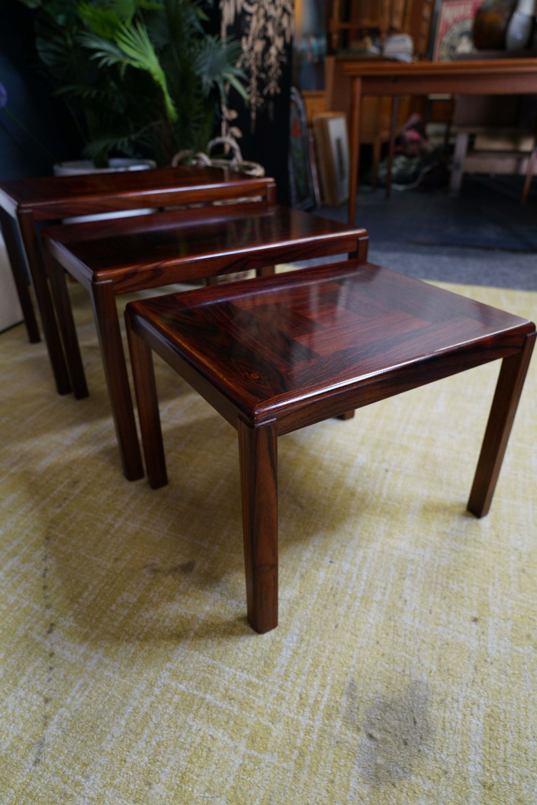 Danish Mid Century Rosewood Nest Of Tables By Vejle Stole Möbelfabrik, Denmark, 1960s – Set Of 3 photo 550.0