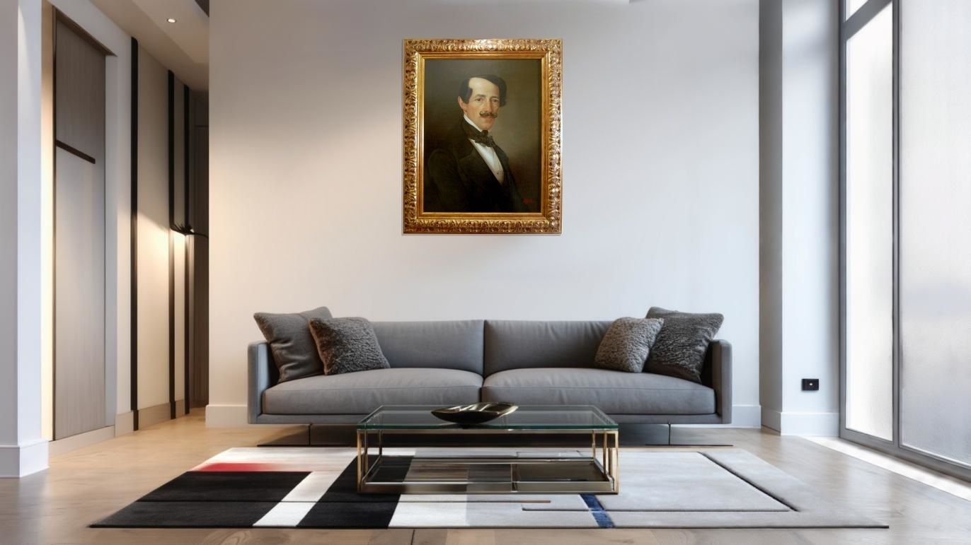 Emilio Galli ( XX ) Olieverf Op Doek – Portret Van Gaetano Donizetti photo Kunst