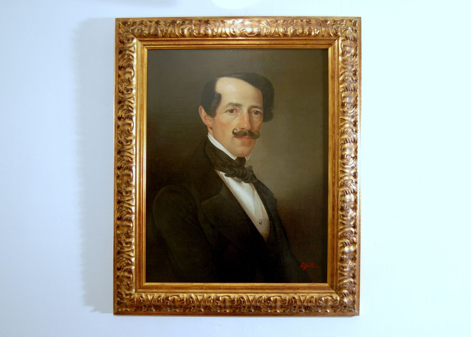 Emilio Galli ( XX ) Oil On Canvas   Portrait Of Gaetano Donizetti