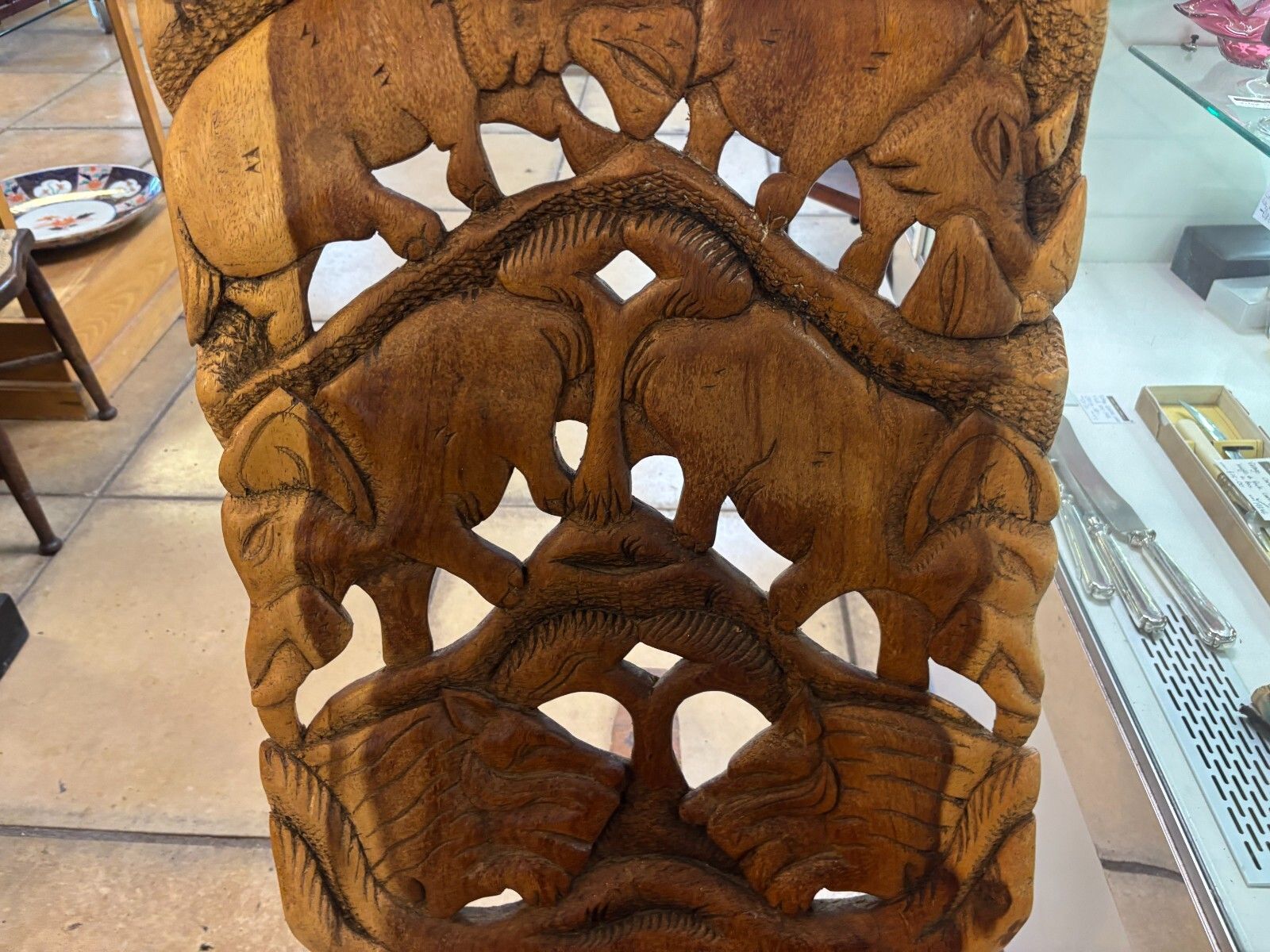 Antique African Carved Tribal Wooden Chief/ Birthing Chair photo 180.0