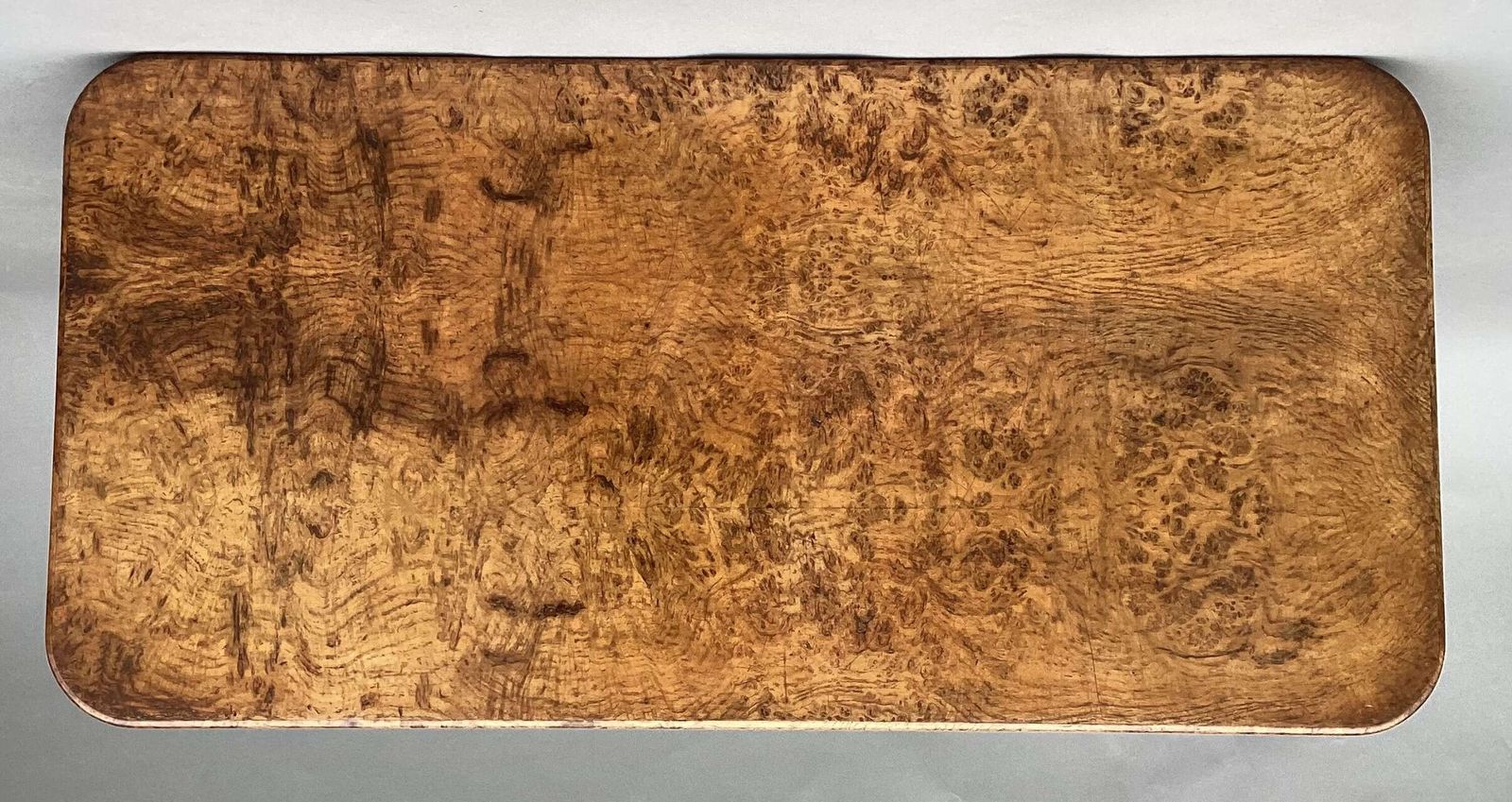 Good Mid C19th Burr And Pollard Oak Centre Table; James Winter & Sons, London photo for sale