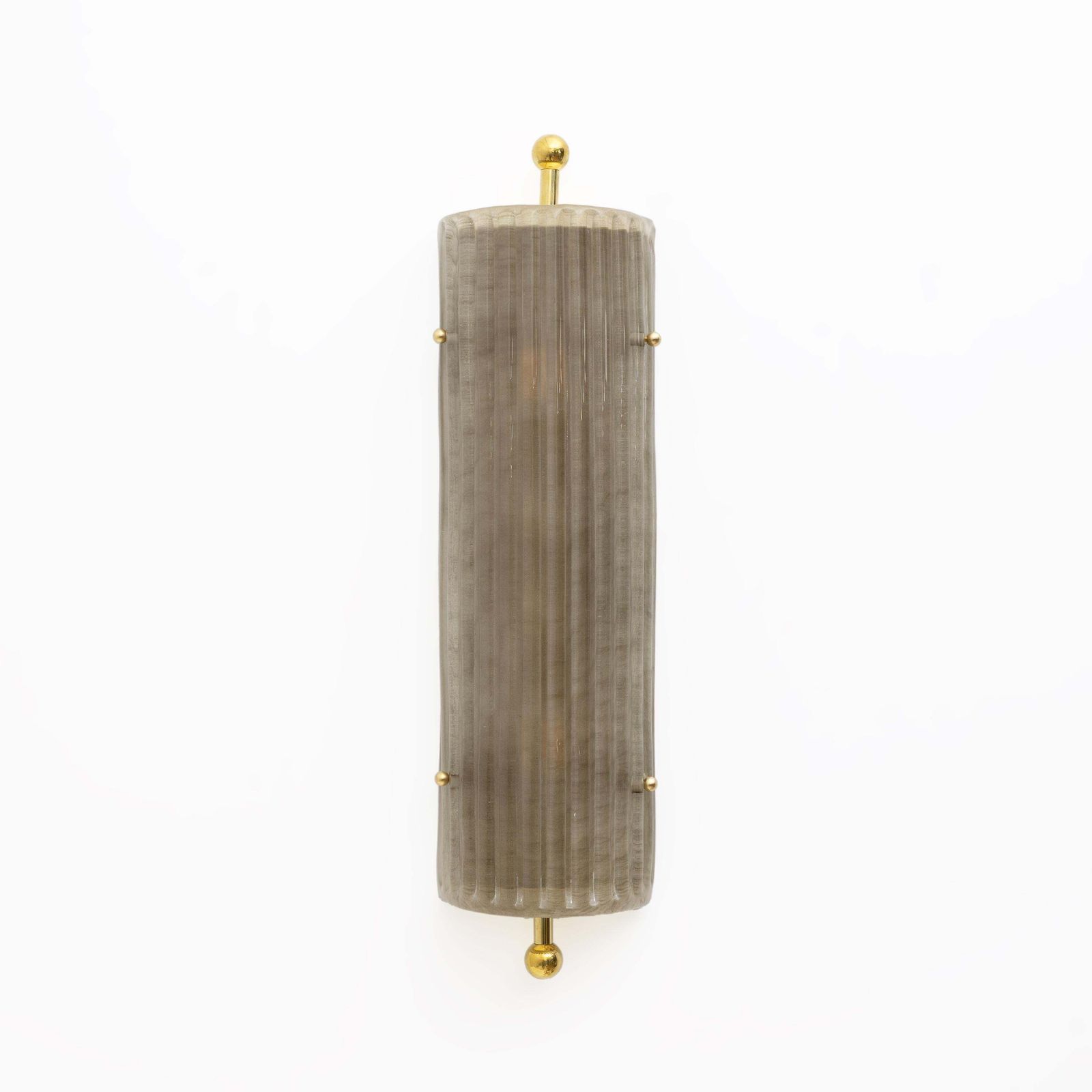 Pair Of Art Deco Style Smoked Murano Glass And Brass Sconces photo furniture