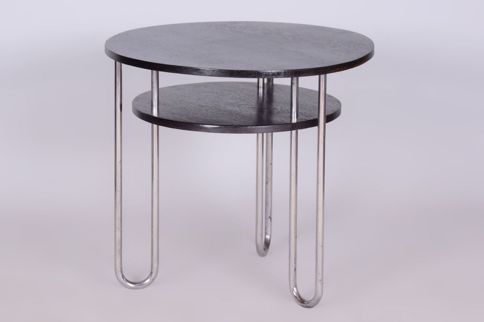 Restored Bauhaus Coffee Table, By Marcel Breuer, Chrome, Oak, Germany, 1930s photo furniture