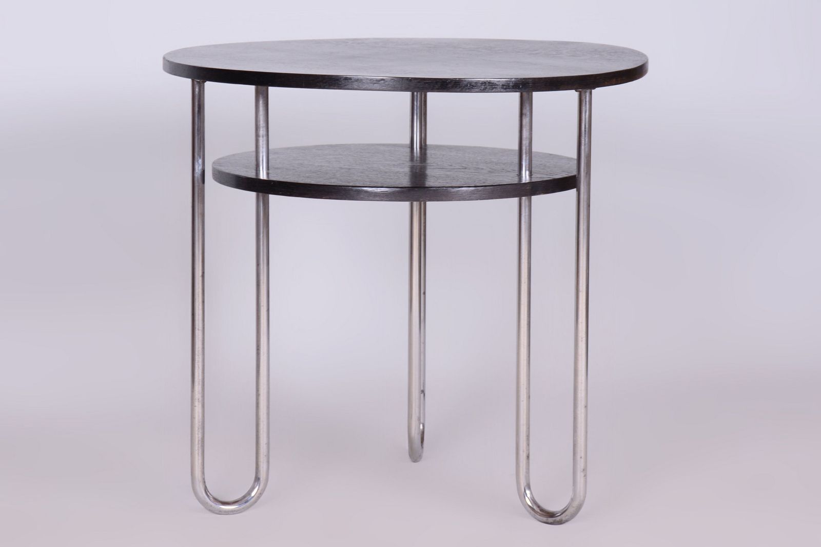 Restored Bauhaus Coffee Table, By Marcel Breuer, Chrome, Oak, Germany, 1930s photo Furniture