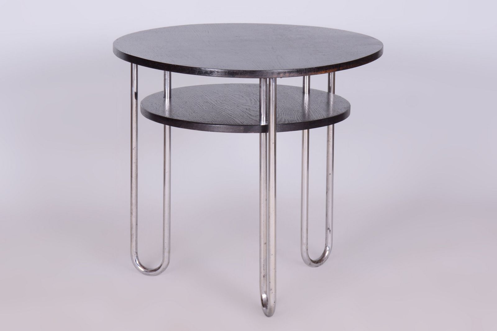 Restored Bauhaus Coffee Table, By Marcel Breuer, Chrome, Oak, Germany, 1930s