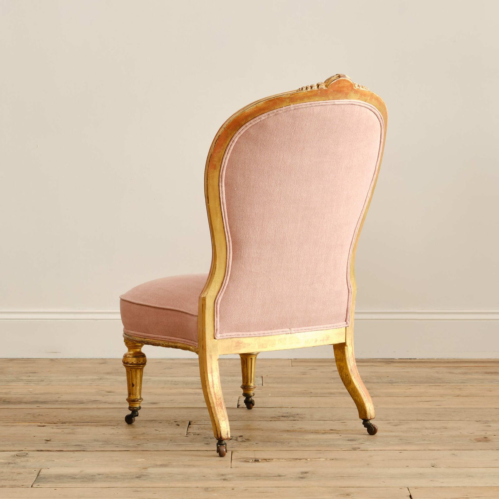 19th Century Giltwood Slipper Chair Attributed To Lamb Of Manchester photo for sale