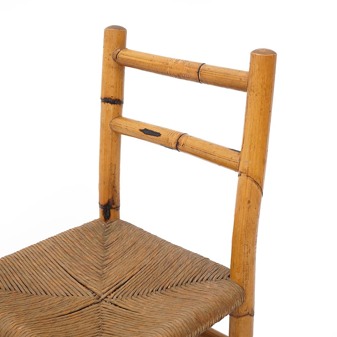 photo vintage 4 Chairs In Rattan And Woven Straw, 1960s