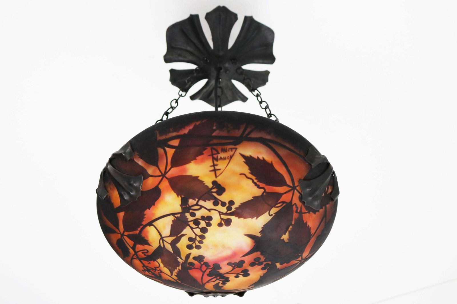 Antique Daum Nancy & Louis Majorelle Chandelier / Pendant Light Art Nouveau 1910 photo buy