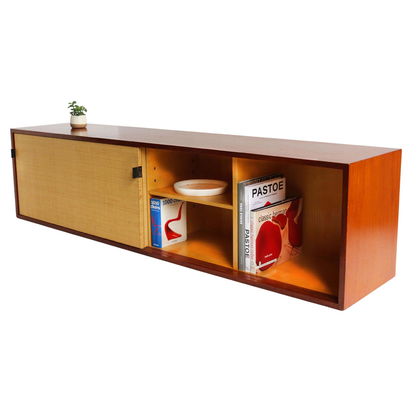 Zwevend Dressoir Model: 123 Van Florence Knoll Voor Knoll 1960 Zeegras Teak