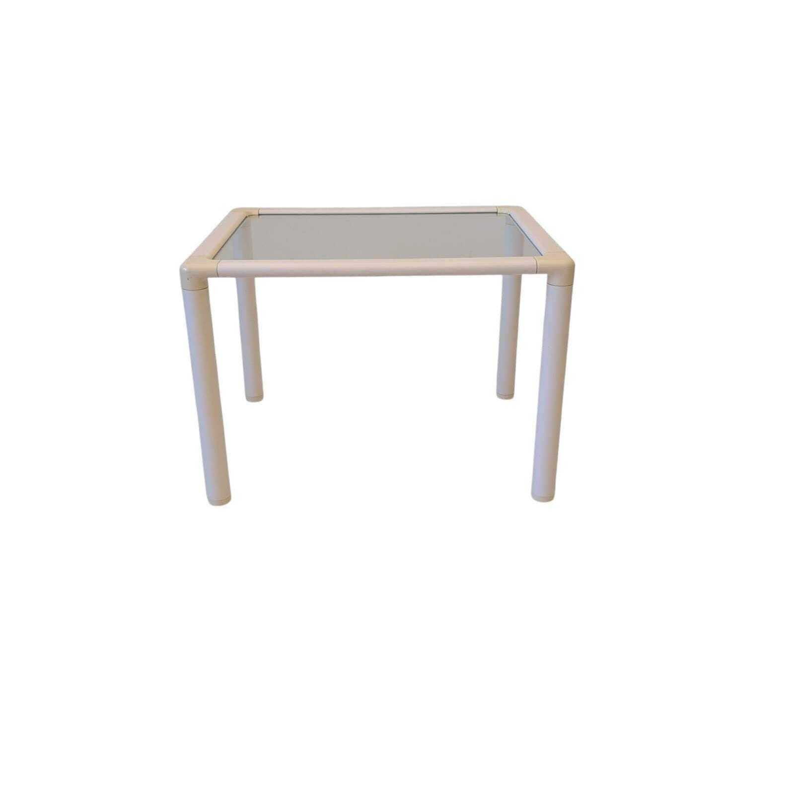 Vintage Mid Century Modern Nesting Table Set Of 2 Plasic Glass Tables photo 238.0