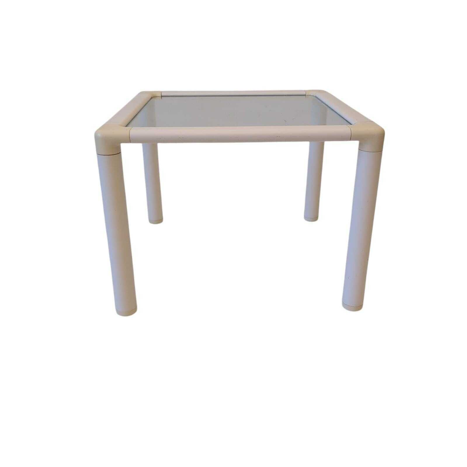 Vintage Mid Century Modern Nesting Table Set Of 2 Plasic Glass Tables photo buy