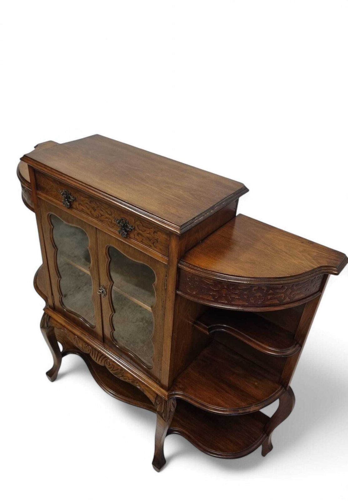 Antique Victorian Mahogany Drink Cabinet / Glazed Bookcase / C1890 photo vinterior