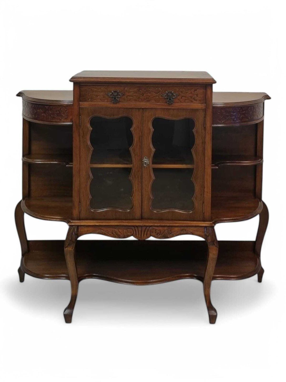 Antique Victorian Mahogany Drink Cabinet / Glazed Bookcase / C1890 photo buy
