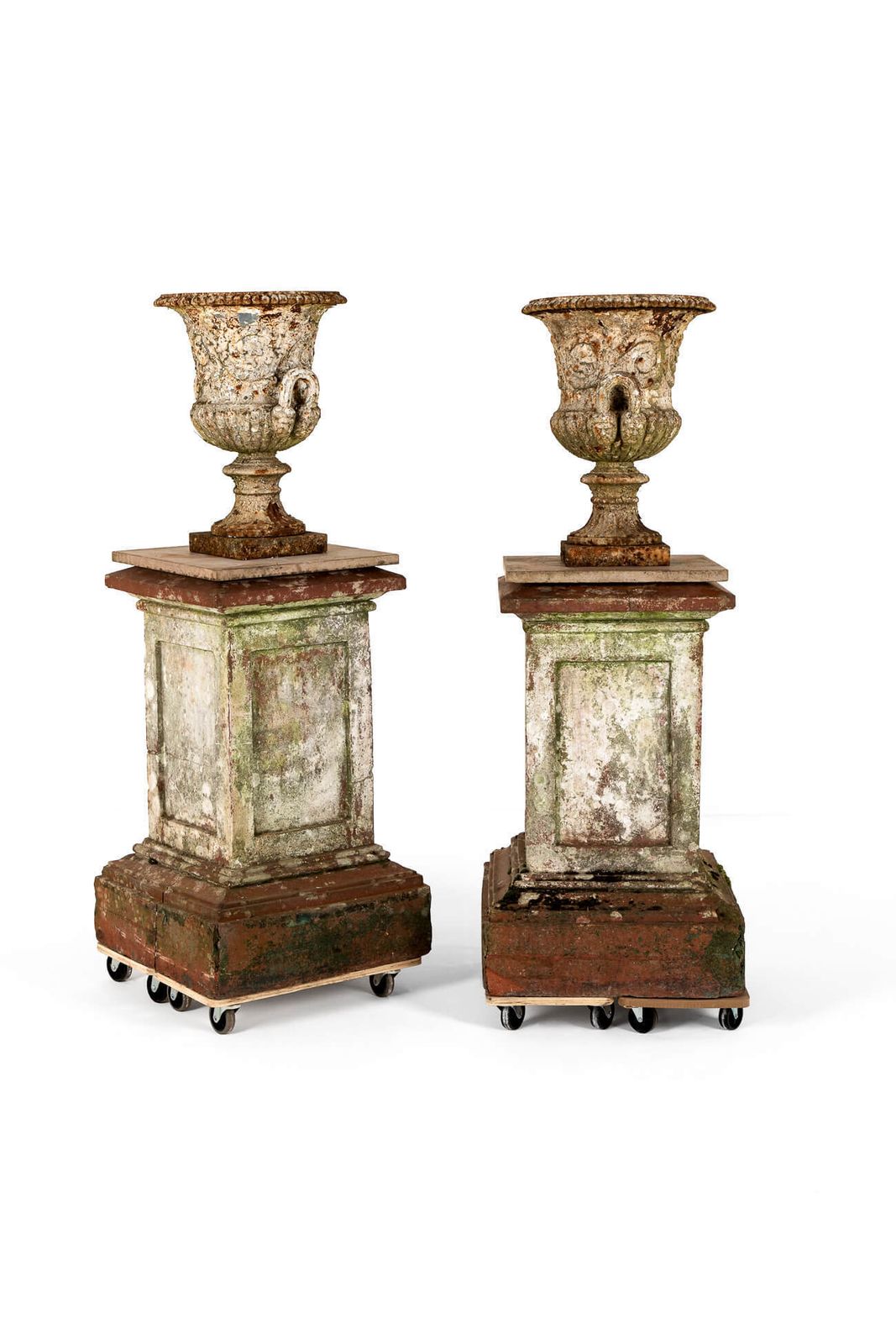 Pair Of 19th Century Terracotta Pedestals photo Home Decor