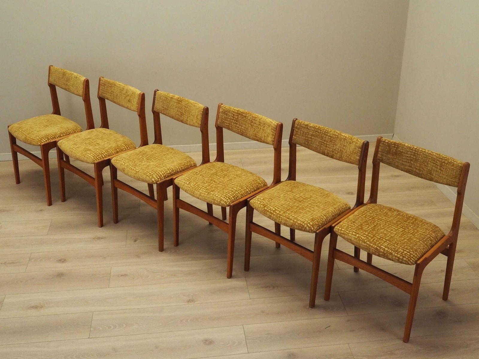 Set Of Six Teak Chairs, Danish Design, 1970s, Production: Denmark photo buy