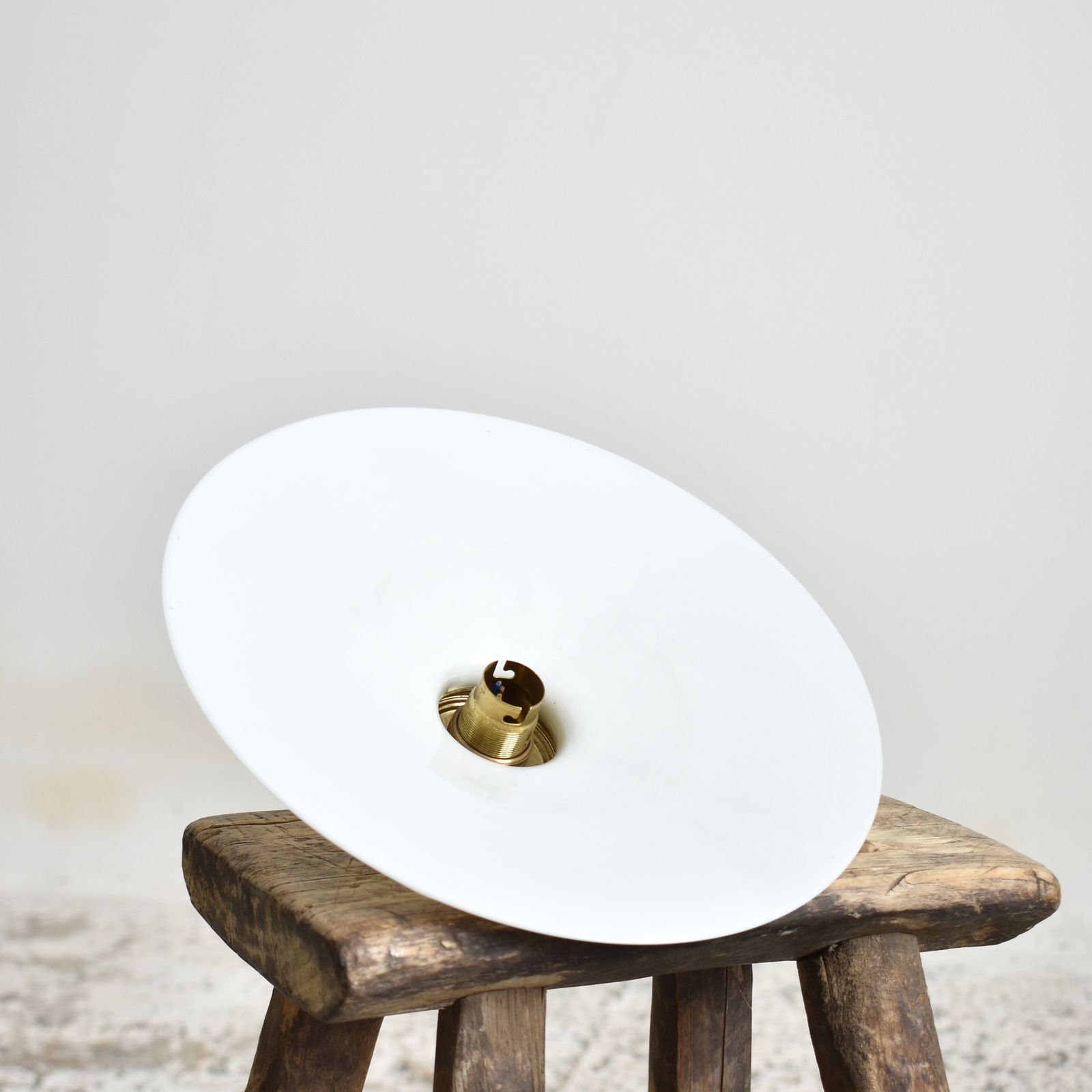 Antique French Coolie Milk Glass Pendant Light – B photo Lighting